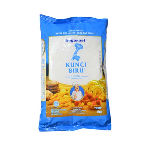 Tepung Terigu Kunci Biru  1kg 005319 Mirota Kampus 